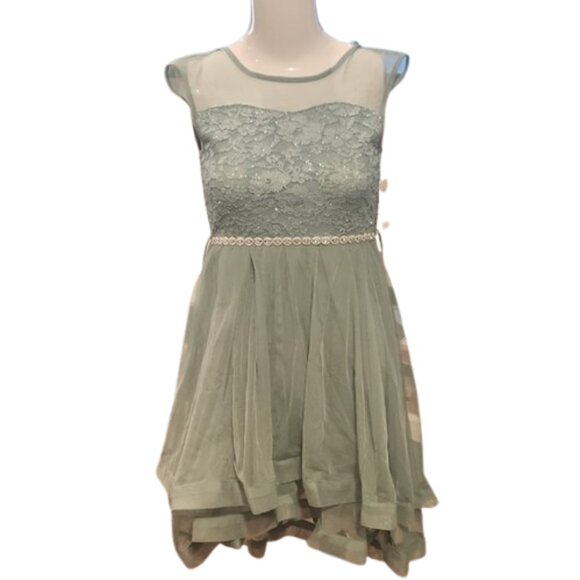 [Speechless Kids] Dust Aqua Formal Dress - Size 8 - Picture 1 of 14